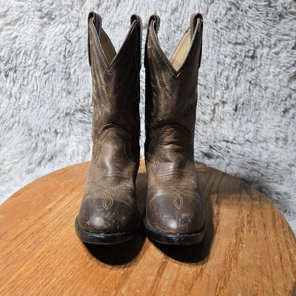 Smoky Mountain Boots Kids 10.5 D Denver Boys Pull On Brown Western Cowboy 3034 - Picture 3 of 9